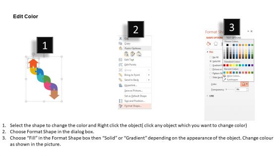 Eight Staged Infographics Arrow And Icons Powerpoint Template