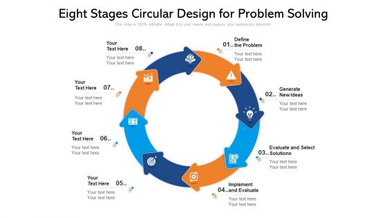 Eight Stages Circular Design For Problem Solving Ppt PowerPoint Presentation Icon Pictures PDF