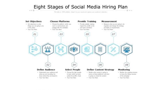 Eight Stages Of Social Media Hiring Plan Ppt PowerPoint Presentation Ideas Demonstration