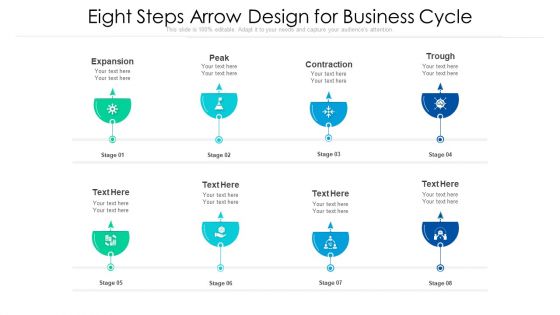 Eight Steps Arrow Design For Business Cycle Ppt PowerPoint Presentation File Sample PDF