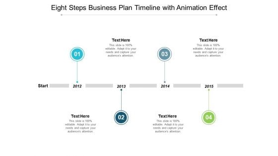 Eight Steps Business Plan Timeline With Animation Effect Ppt PowerPoint Presentation Infographic Template Smartart
