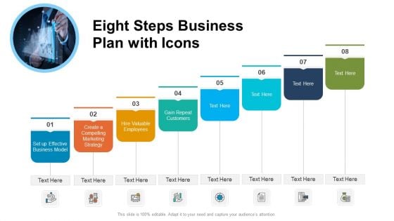 Eight Steps Business Plan With Icons Ppt PowerPoint Presentation Gallery Good PDF