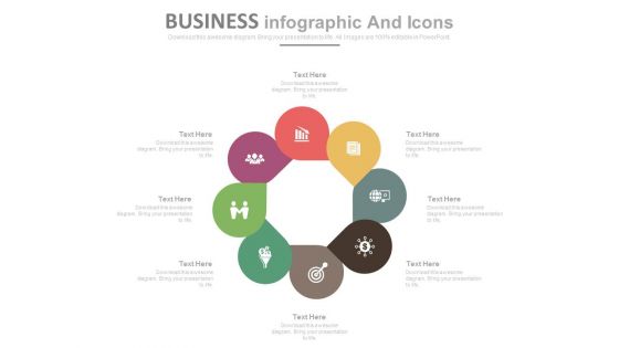 Eight Steps Circular Business Infographics Powerpoint Slides