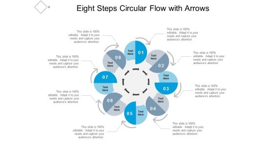 eight steps circular flow with arrows ppt powerpoint presentation portfolio microsoft