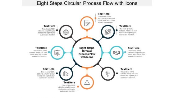 Eight Steps Circular Process Flow With Icons Ppt PowerPoint Presentation Model Infographics