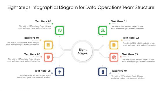 Eight Steps Infographics Diagram For Data Operations Team Structure Ppt PowerPoint Presentation Gallery Example PDF