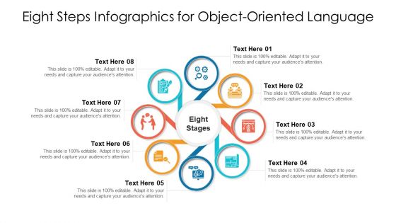 Eight Steps Infographics For Object Oriented Language Ppt PowerPoint Presentation Gallery Display PDF