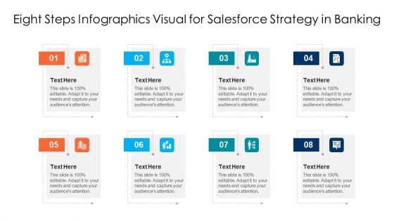 Eight Steps Infographics Visual For Salesforce Strategy In Banking Ppt PowerPoint Presentation File Layouts PDF
