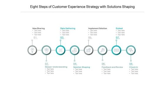 Eight Steps Of Customer Experience Strategy With Solutions Shaping Ppt PowerPoint Presentation Professional Aids Eight Steps Of Customer Experience Strategy With Solutions Shaping Ppt PowerPoint Presentation Professional Aids