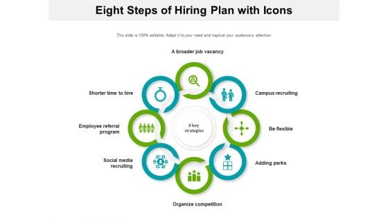 Eight Steps Of Hiring Plan With Icons Ppt PowerPoint Presentation Ideas Mockup PDF