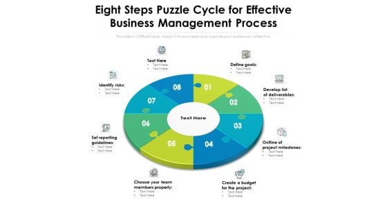 Eight Steps Puzzle Cycle For Effective Business Management Process Ppt PowerPoint Presentation Model Shapes PDF