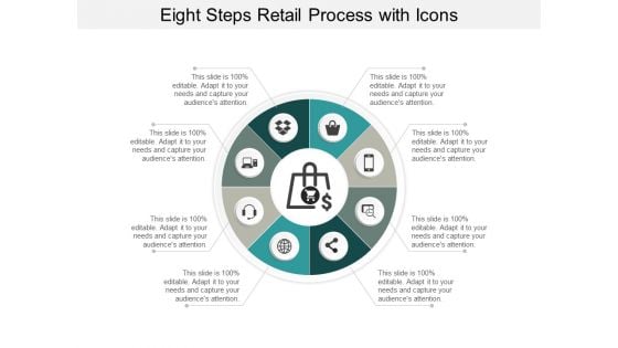 Eight Steps Retail Process With Icons Ppt Powerpoint Presentation File Master Slide