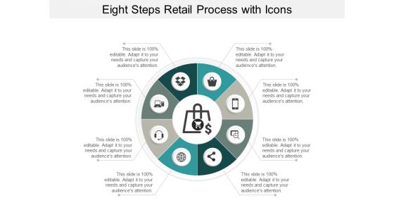 Eight Steps Retail Process With Icons Ppt Powerpoint Presentation File Master Slide