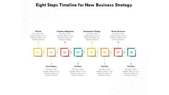 Eight Steps Timeline For New Business Strategy Ppt PowerPoint Presentation File Pictures PDF