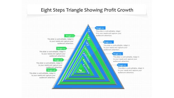 Eight Steps Triangle Showing Profit Growth Ppt PowerPoint Presentation Gallery Templates PDF