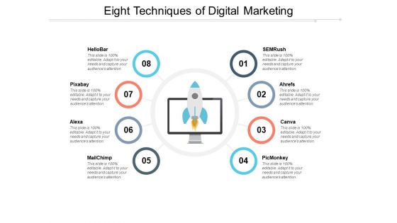 Eight Techniques Of Digital Marketing Ppt PowerPoint Presentation Ideas Clipart