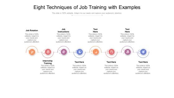 Eight Techniques Of Job Training With Examples Ppt PowerPoint Presentation Model Graphics Template PDF