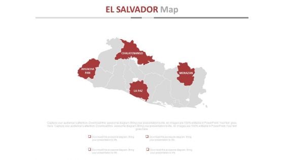 El Salvador Map Diagram With Four States Highlight Powerpoint Slides El Salvador Map Diagram With Four States Highlight Powerpoint Slides