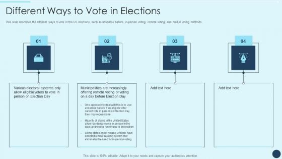 Electoral Mechanism IT Different Ways To Vote In Elections Ppt Icon Background Image PDF Electoral Mechanism IT Different Ways To Vote In Elections Ppt Icon Background Image PDF