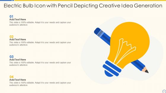 Electric Bulb Icon Ppt PowerPoint Presentation Complete Deck With Slides