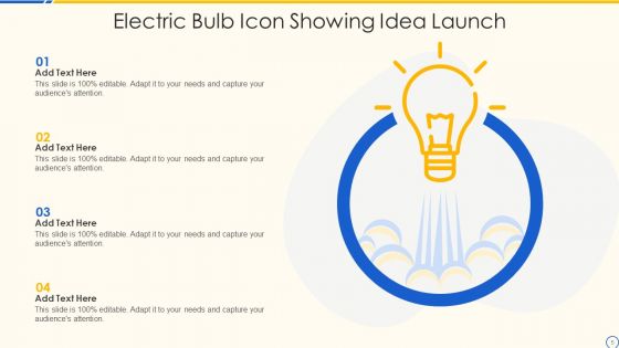 Electric Bulb Icon Ppt PowerPoint Presentation Complete Deck With Slides