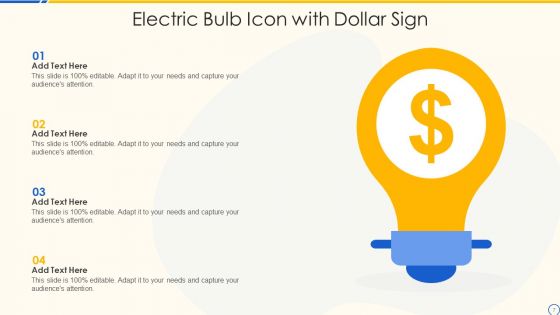 Electric Bulb Icon Ppt PowerPoint Presentation Complete Deck With Slides