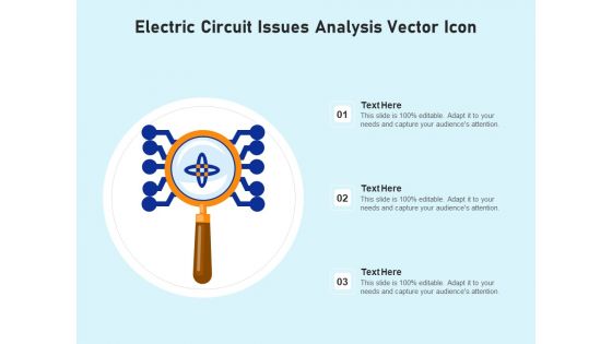 Electric Circuit Issues Analysis Vector Icon Ppt PowerPoint Presentation Gallery Graphics Template PDF