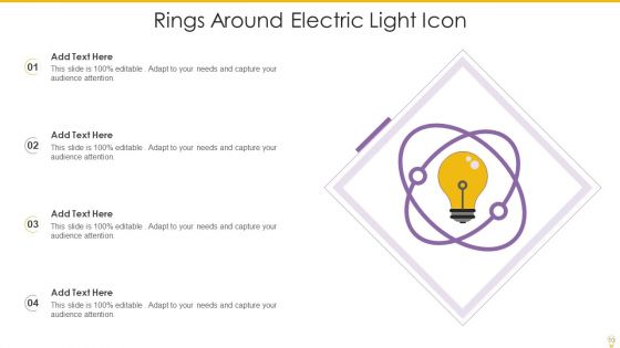 Electric Light Icon Ppt PowerPoint Presentation Complete Deck With Slides