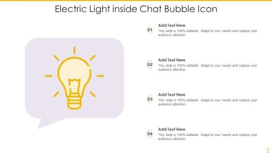 Electric Light Icon Ppt PowerPoint Presentation Complete Deck With Slides