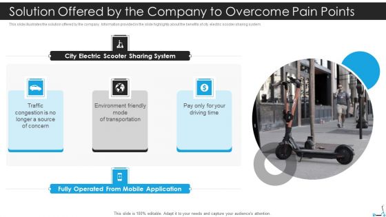 Electric Scooter Venture Capital Financing Solution Offered By The Company Clipart PDF