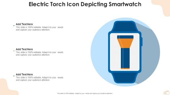 Electric Torch Icon Depicting Smartwatch Clipart PDF
