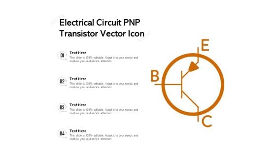 Electrical Circuit PNP Transistor Vector Icon Ppt PowerPoint Presentation Summary Vector