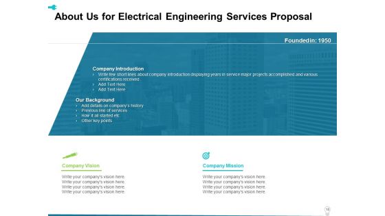 Electrical Engineering Services Proposal Ppt PowerPoint Presentation Complete Deck With Slides