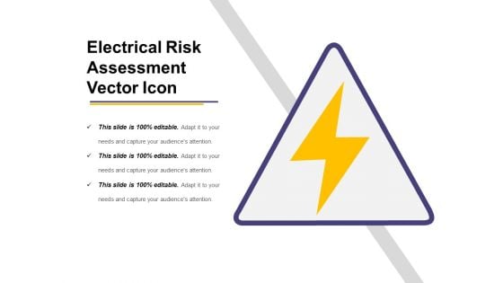 Electrical Risk Assessment Vector Icon Ppt PowerPoint Presentation File Example PDF