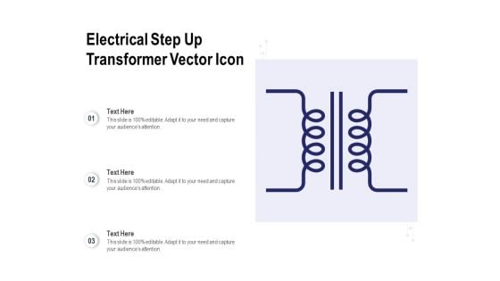 Electrical Step Up Transformer Vector Icon Ppt PowerPoint Presentation Ideas Topics