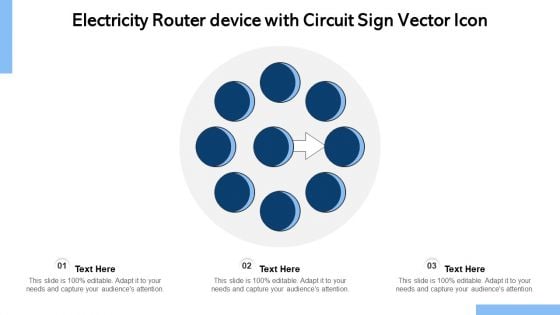 Electricity Router Device With Circuit Sign Vector Icon Ppt Professional Deck PDF