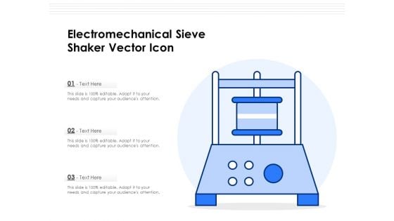 Electromechanical Sieve Shaker Vector Icon Ppt PowerPoint Presentation Pictures Infographic Template PDF