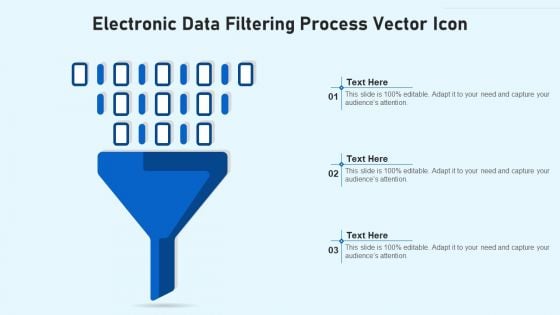 Electronic Data Filtering Process Vector Icon Ppt PowerPoint Presentation Gallery Professional PDF