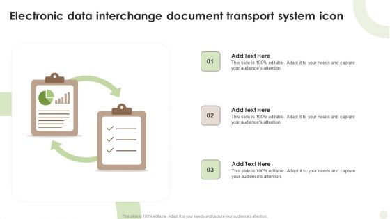 Electronic Data Interchange Document Transport System Icon Background PDF