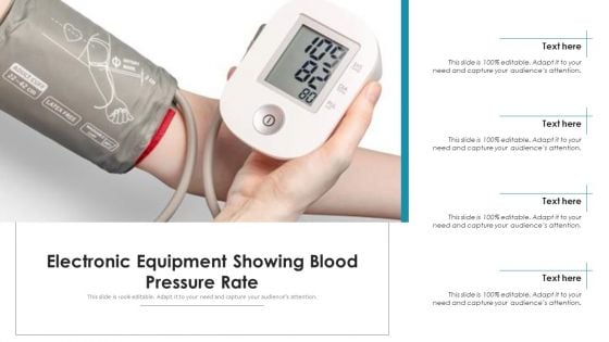 Electronic Equipment Showing Blood Pressure Rate Ppt PowerPoint Presentation Gallery Sample PDF