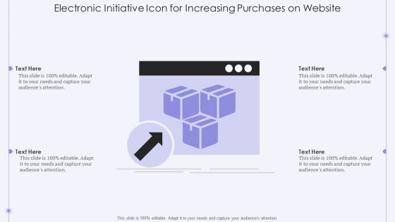 Electronic Initiative Icon For Increasing Purchases On Website Ideas PDF