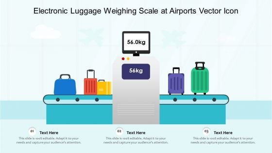 Electronic Luggage Weighing Scale At Airports Vector Icon Ppt PowerPoint Presentation File Structure PDF