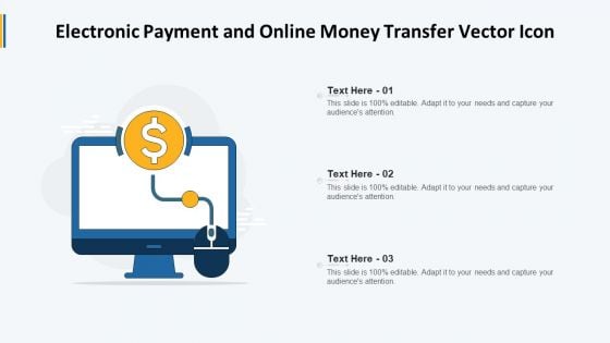 Electronic Payment And Online Money Transfer Vector Icon Ppt PowerPoint Presentation Gallery Background Image PDF