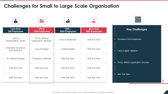 Electronic Playbook Challenges For Small To Large Scale Organization Summary PDF