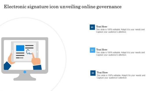 Electronic Signature Icon Unveiling Online Governance Professional PDF