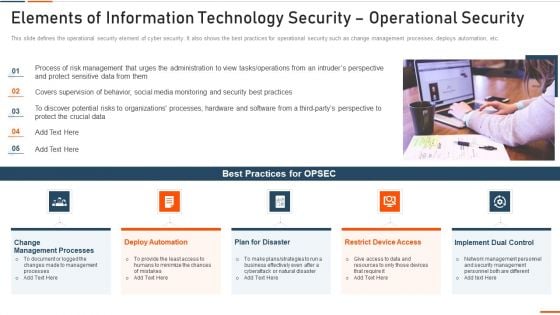 Elements Of Information Technology Security Operational Security Ppt Icon Guidelines PDF Elements Of Information Technology Security Operational Security Ppt Icon Guidelines PDF