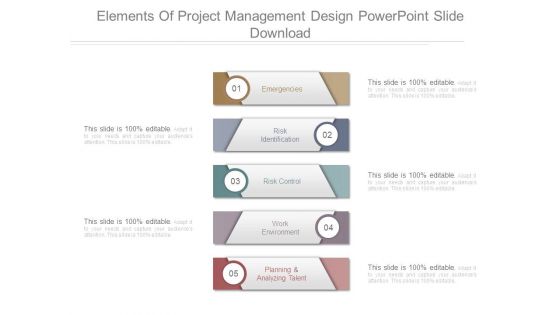 Elements Of Project Management Design Powerpoint Slide Download