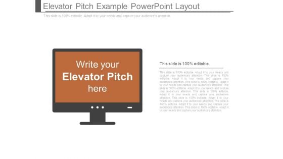 Elevator Pitch Example Powerpoint Layout