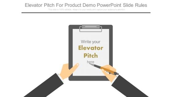 Elevator Pitch For Product Demo Powerpoint Slide Rules Elevator Pitch For Product Demo Powerpoint Slide Rules