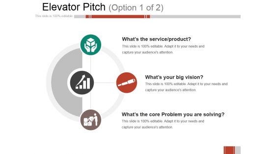 Elevator Pitch Ppt PowerPoint Presentation Infographics Infographic Template
